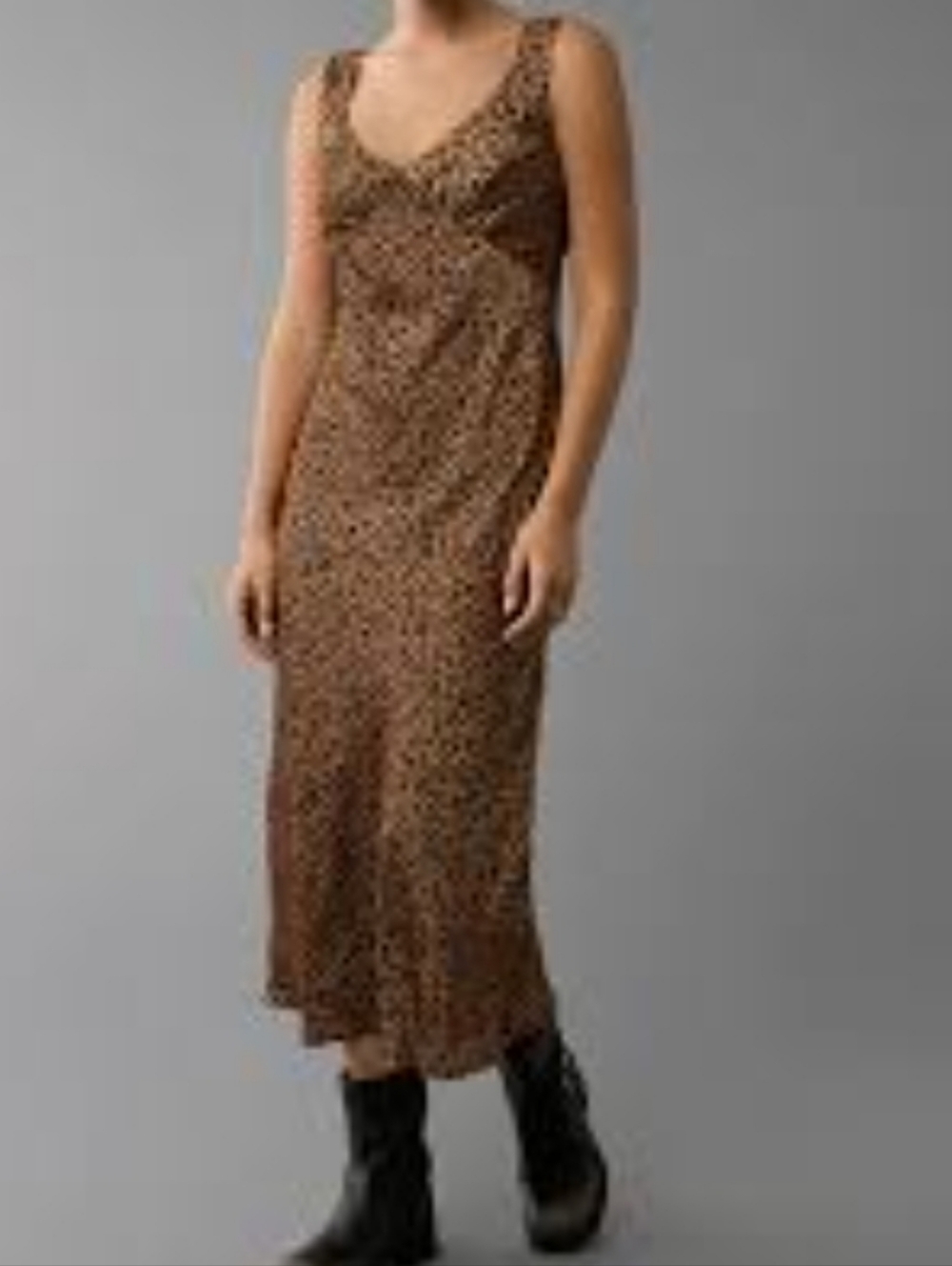American Eagle Leopard Print Midi Slip Dress Size large